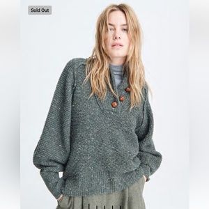 NWT Rag & Bone Klark Botton Up Sweater in Size Small!